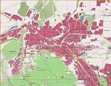 Показать на карте районы саратова